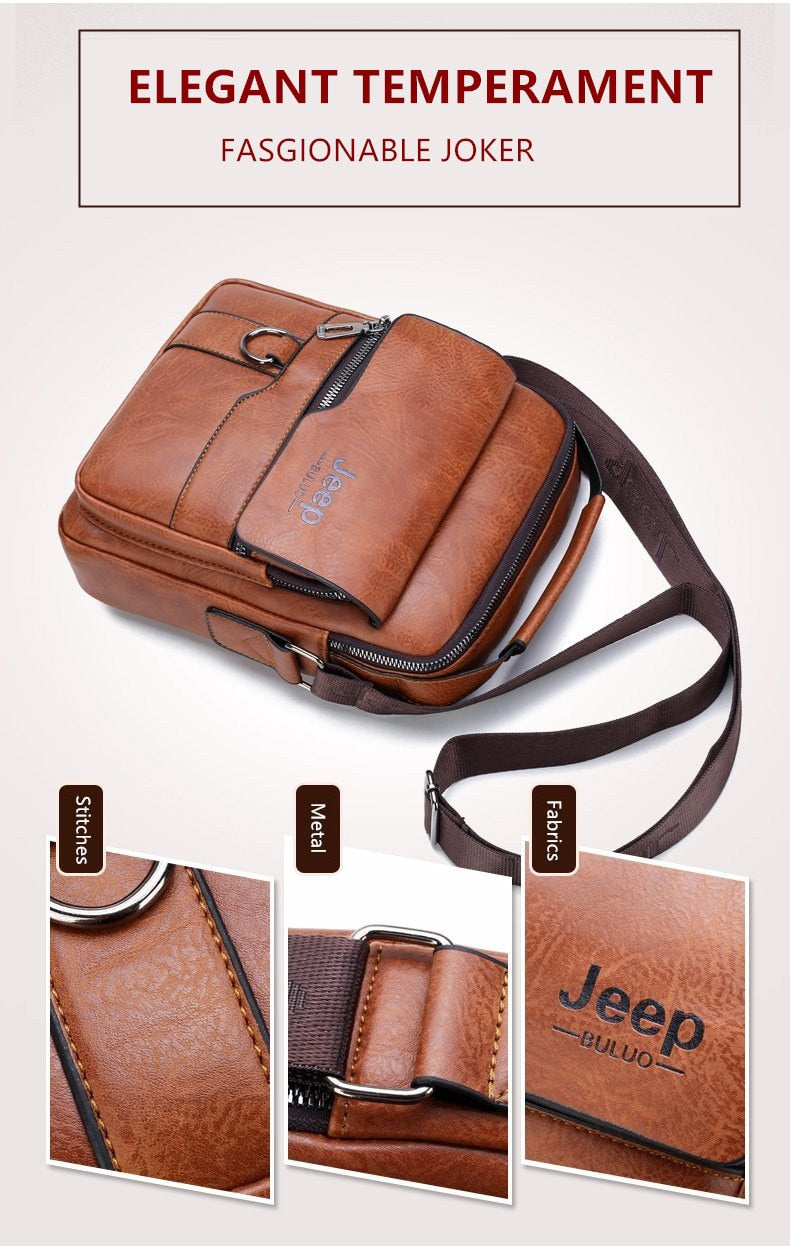 JEEP BULUO LEATHER CROSSBODY BAG